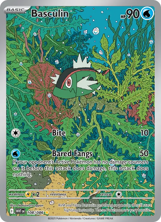 Basculin Holo 108/86 White Flare Pokémon Card