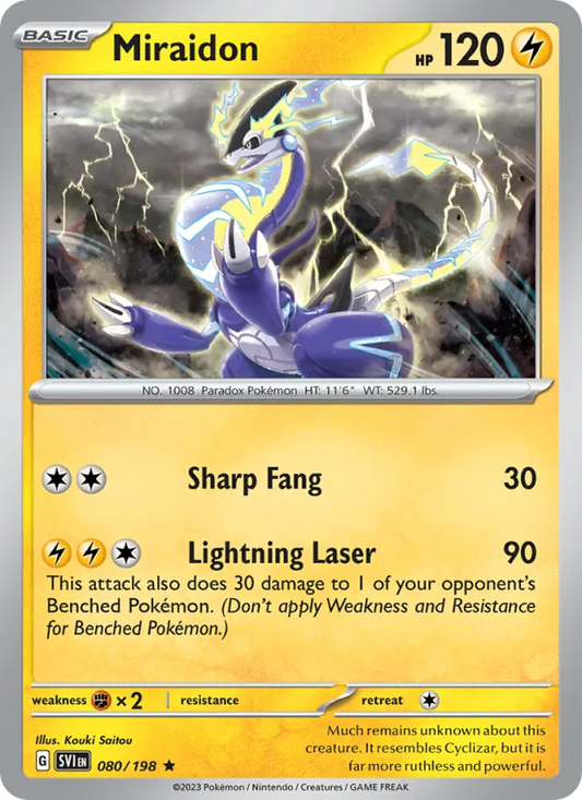 Miraidon Holo 080/198 Scarlet & Violet Pokémon Card