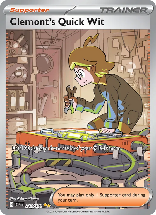 Clemont's Quick Wit Holo 243/191 Surging Sparks Pokémon Card