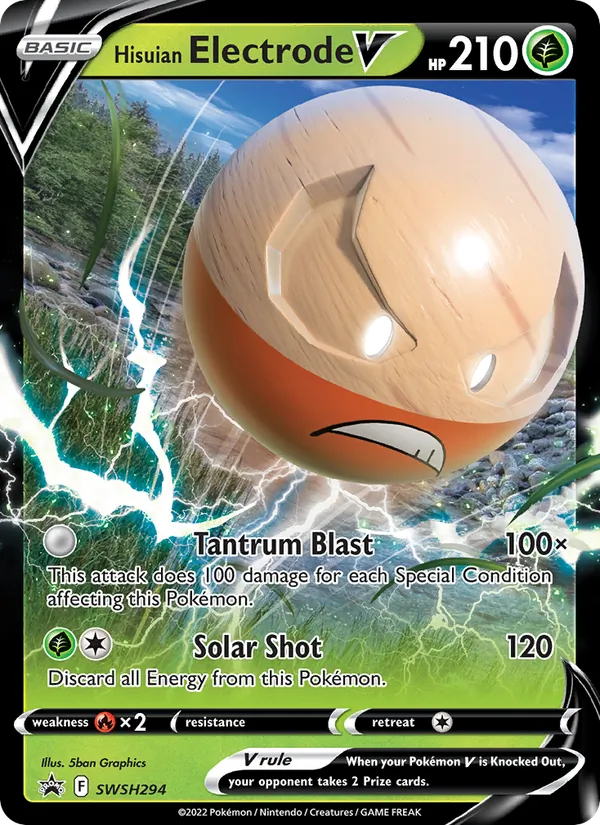 Hisuian Electrode V Holo WH294/307 SWSH Black Star Promos Pokémon Card