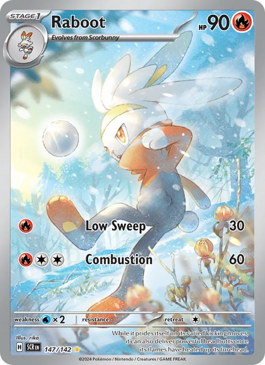 Raboot Holo 147/142 Stellar Crown Pokémon Card