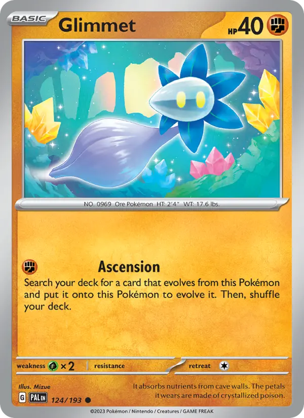 Glimmet Non-Foil 124/193 Paldea Evolved Pokémon Card