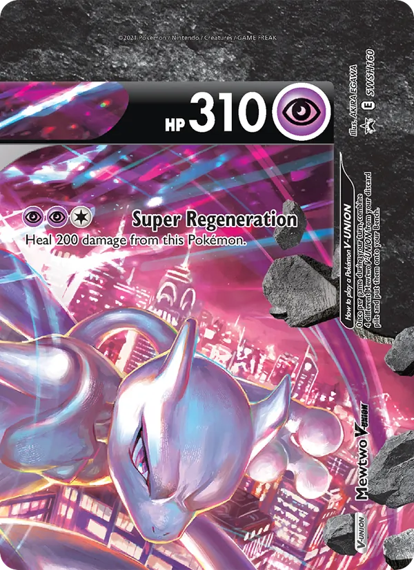 Mewtwo V-UNION Holo WH160/307 SWSH Black Star Promos Pokémon Card