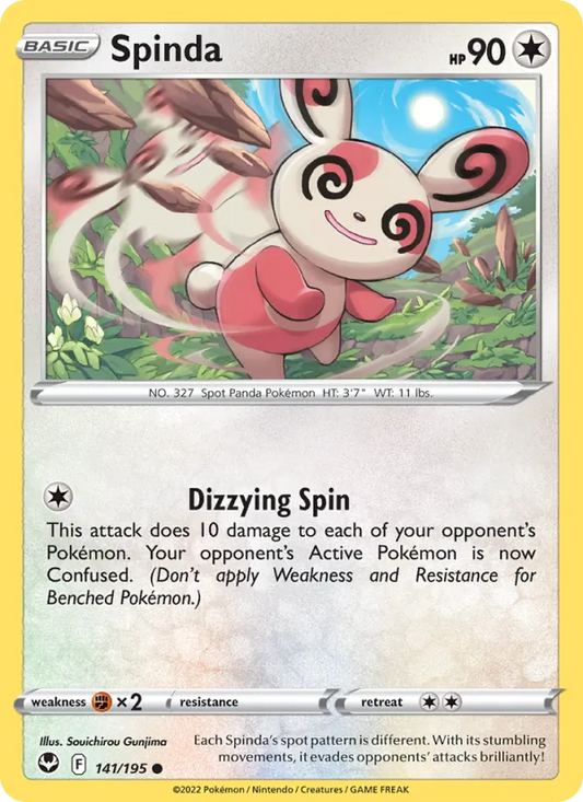 Spinda Normal 141/195 Silver Tempest Pokémon Card