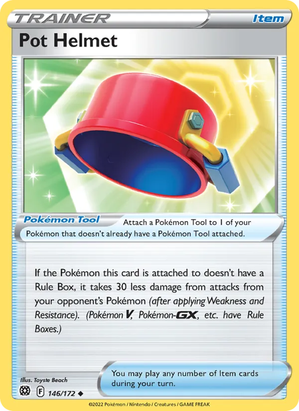 Pot Helmet Reverse Holo 146/172 Brilliant Stars Pokémon Card