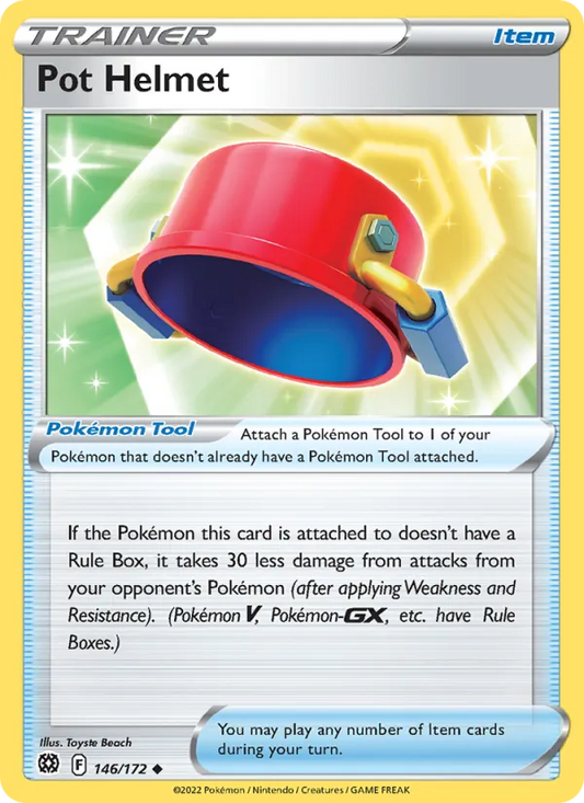 Pot Helmet Reverse Holo 146/172 Brilliant Stars Pokémon Card