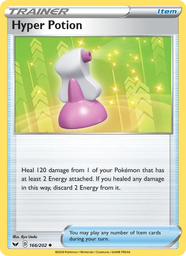 Hyper Potion Reverse Holo 166/202 Sword & Shield Pokémon Card
