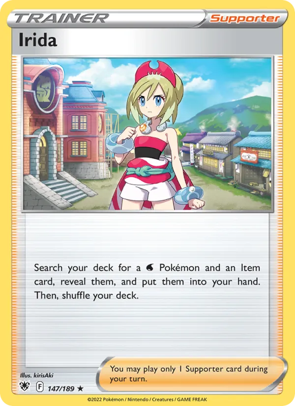 Irida Reverse Holo 147/189 Astral Radiance Pokémon Card