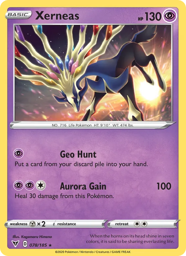 Xerneas Reverse Holo 078/185 Vivid Voltage Pokémon Card