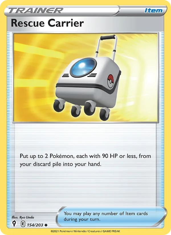 Rescue Carrier Reverse Holo 154/203 Evolving Skies Pokémon Card