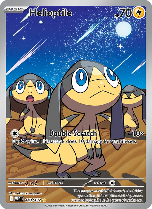 Helioptile Holo 143/132 Mega Evolution Pokémon Card