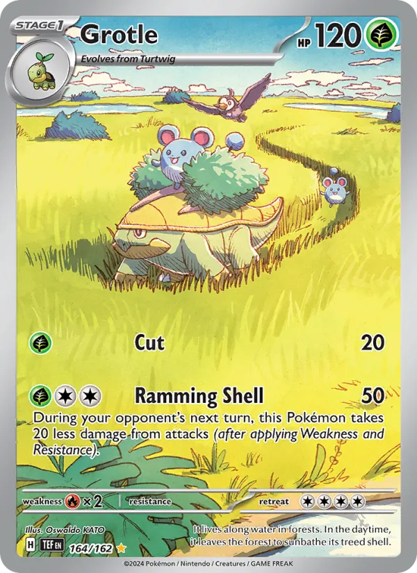 Grotle Holo 164/162 Temporal Forces Pokémon Card