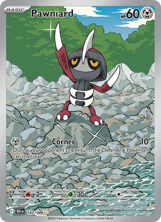 Pawniard Holo 142/86 Black Bolt Pokémon Card