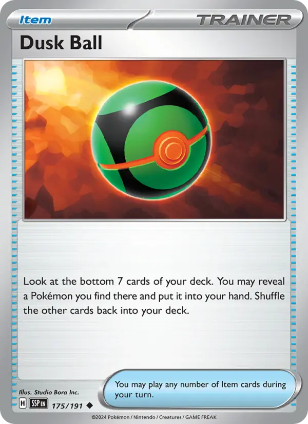 Dusk Ball Reverse Holo 175/191 Surging Sparks Pokémon Card