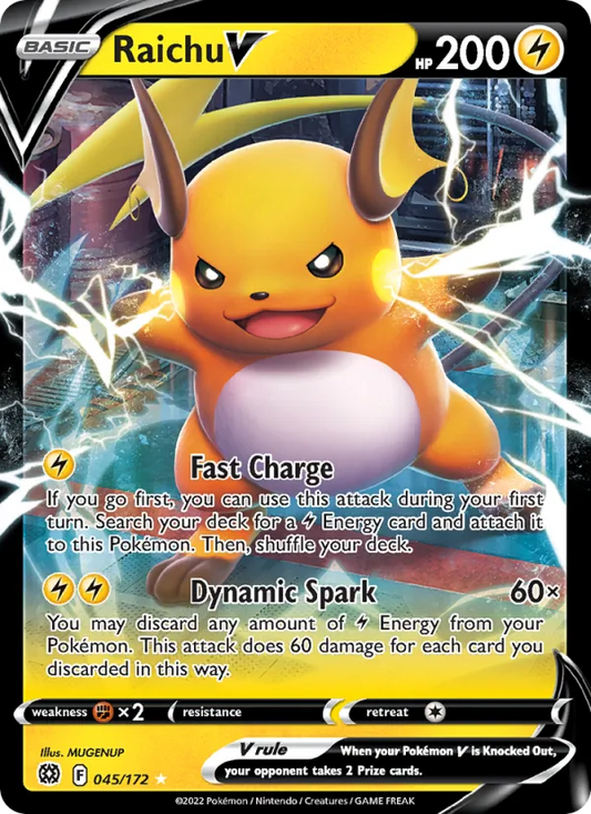 Raichu V Holo 045/172 Brilliant Stars Pokémon Card