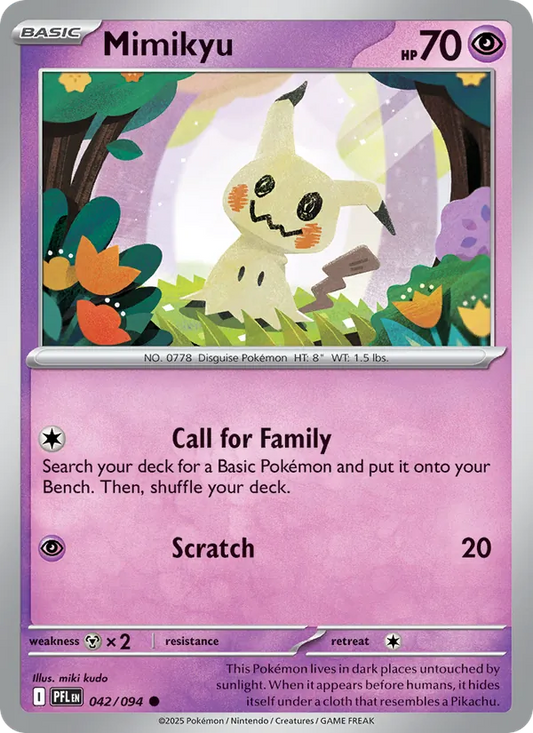 Mimikyu Normal 042/94 Phantasmal Flames Pokémon Card