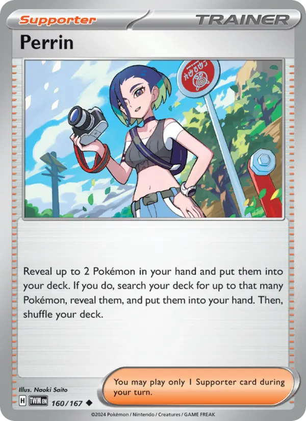 Perrin Reverse Holo 160/167 Twilight Masquerade Pokémon Card