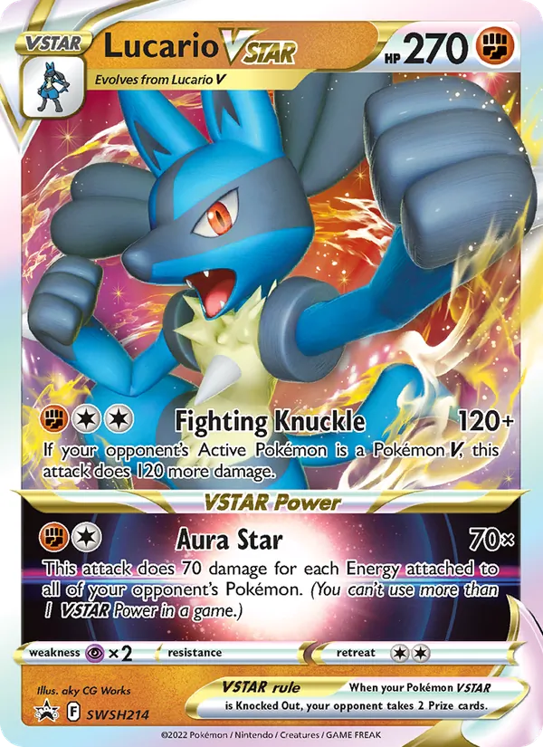 Lucario VSTAR Holo WH214/307 SWSH Black Star Promos Pokémon Card