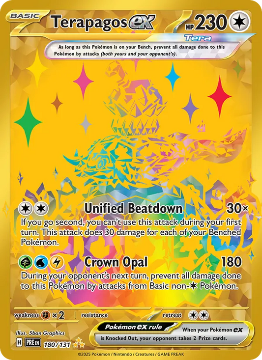 Terapagos ex Holo 180/131 Prismatic Evolutions Pokémon Card