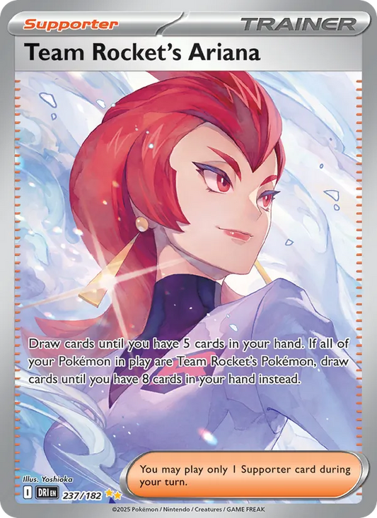Team Rocket's Ariana Holo 237/182 Destined Rivals Pokémon Card