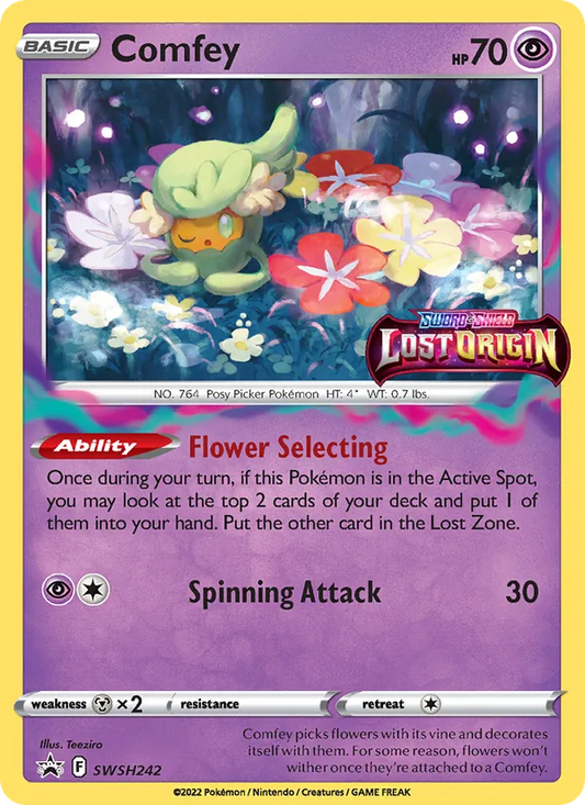 Comfey Holo WH242/307 SWSH Black Star Promos Pokémon Card