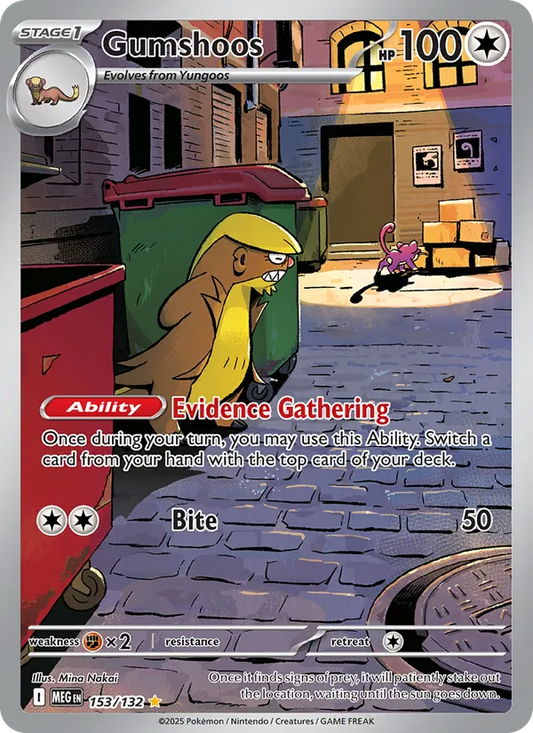 Gumshoos Holo 153/132 Mega Evolution Pokémon Card