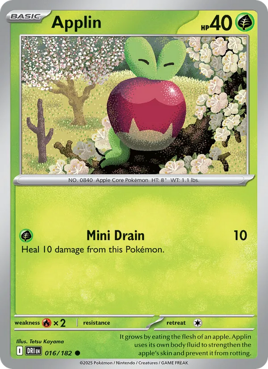 Applin Normal 016/182 Destined Rivals Pokémon Card