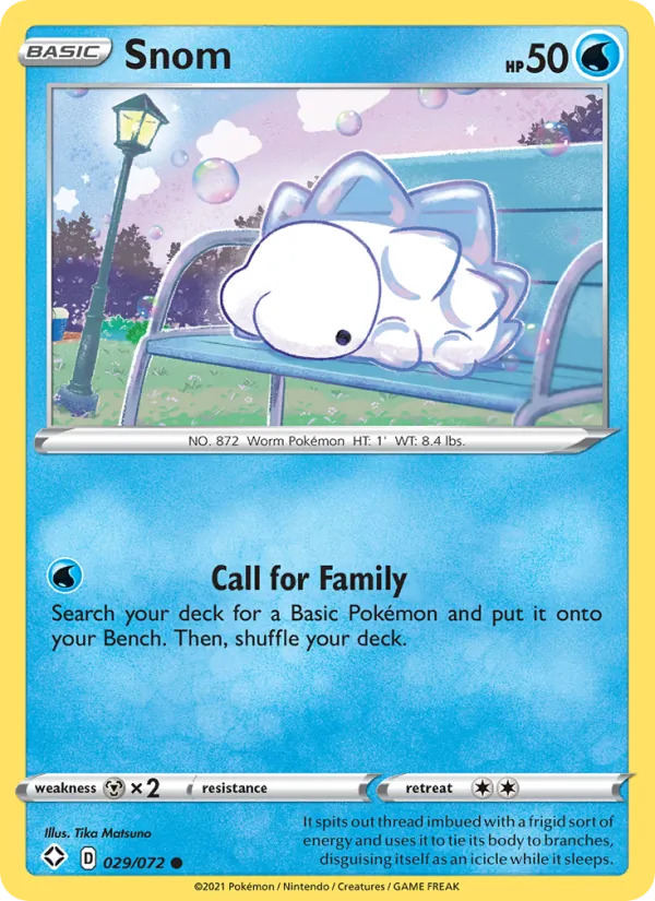 Snom Reverse Holo 029/72 Shining Fates Pokémon Card