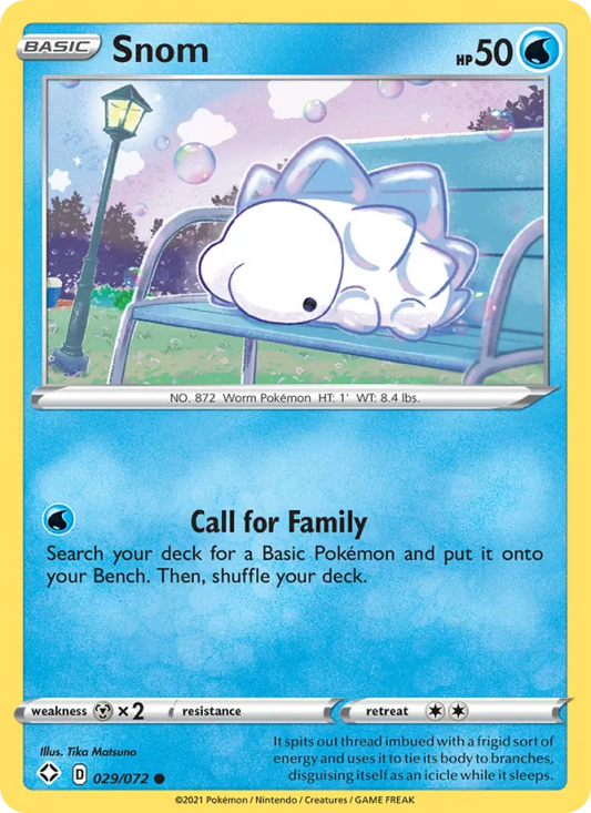 Snom Reverse Holo 029/72 Shining Fates Pokémon Card