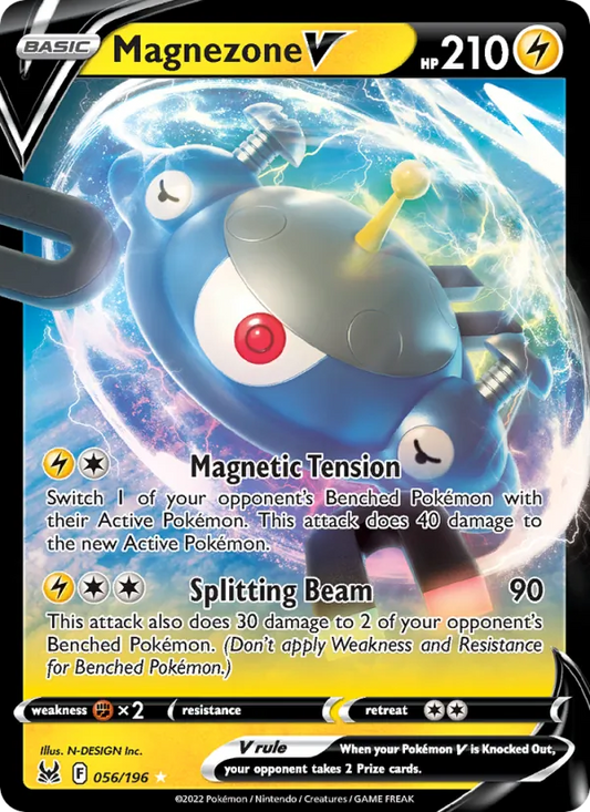 Magnezone V Holo 056/196 Lost Origin Pokémon Card