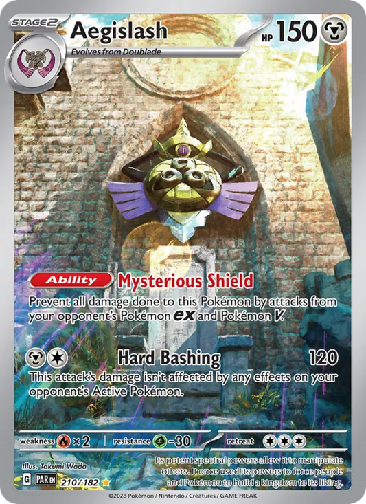 Aegislash Holo 210/182 Paradox Rift Pokémon Card