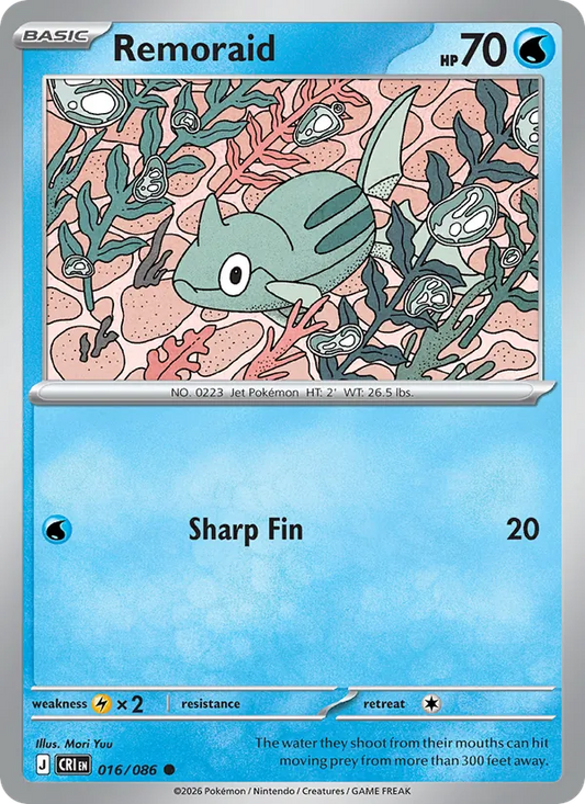 Remoraid Normal 016/86 Chaos Rising Pokémon Card