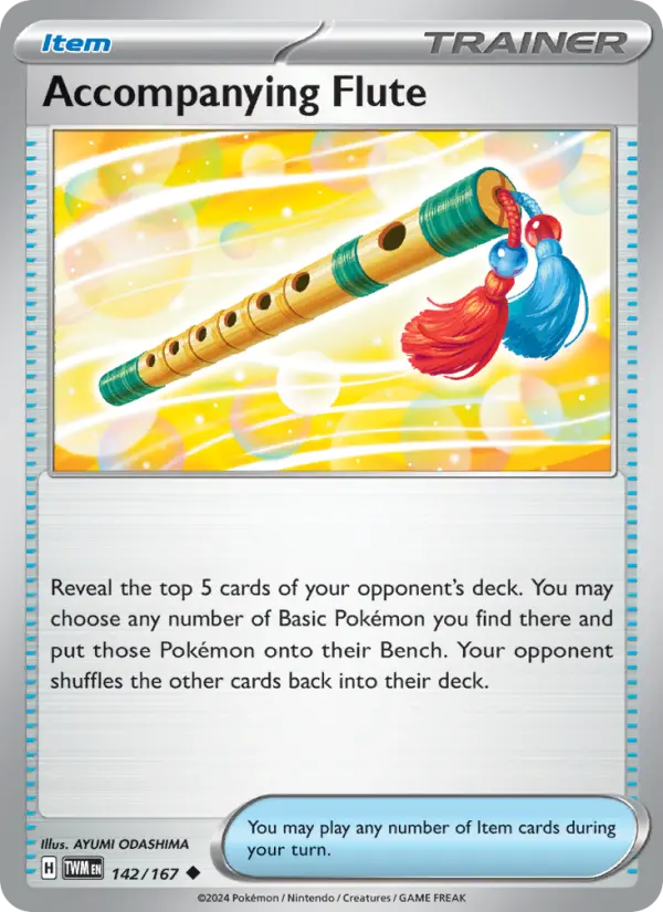 Accompanying Flute Reverse Holo 142/167 Twilight Masquerade Pokémon Card