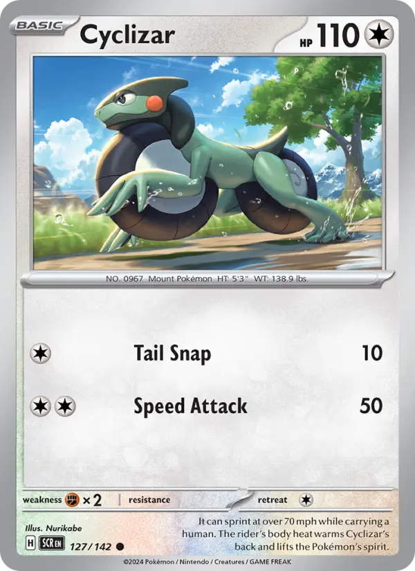 Cyclizar Reverse Holo 127/142 Stellar Crown Pokémon Card