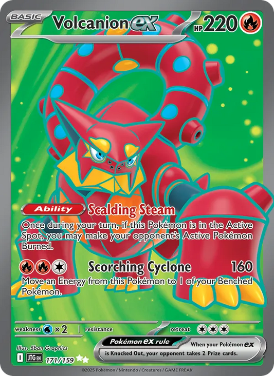 Volcanion ex Holo 171/159 Journey Together Pokémon Card