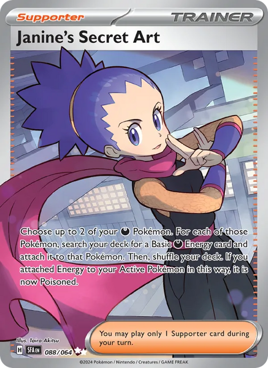 Janine's Secret Art Holo 088/64 Shrouded Fable Pokémon Card