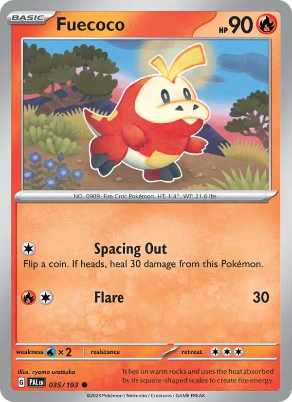Fuecoco Non-Foil 035/193 Paldea Evolved Pokémon Card