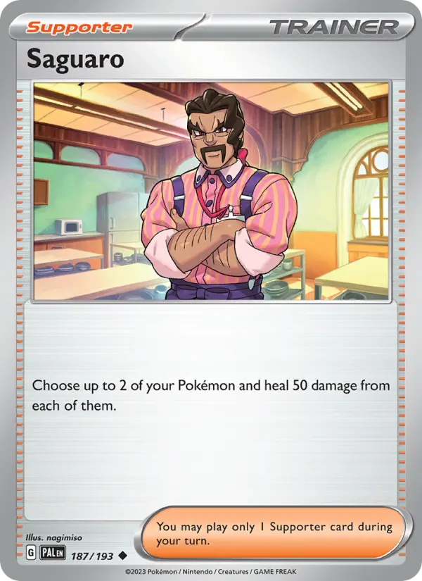 Saguaro Non-Foil 187/193 Paldea Evolved Pokémon Card