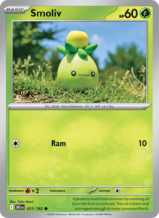 Smoliv Normal 021/182 Destined Rivals Pokémon Card