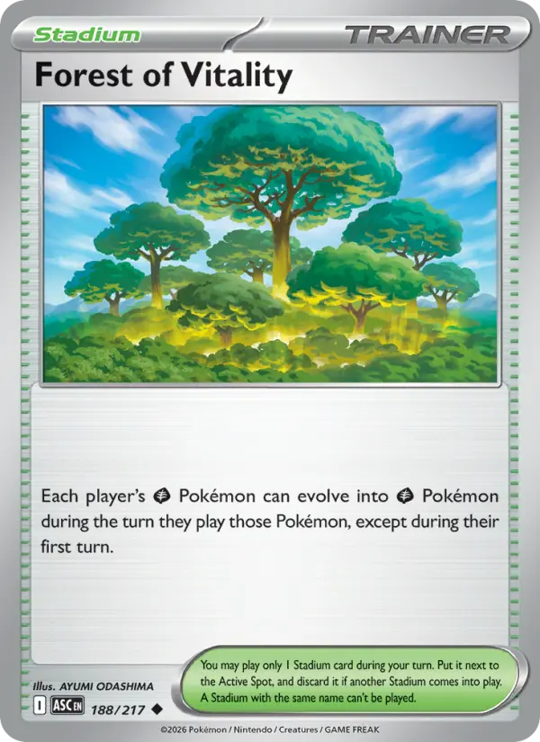 Forest of Vitality Reverse Holo 188/217 Ascended Heroes Pokémon Card