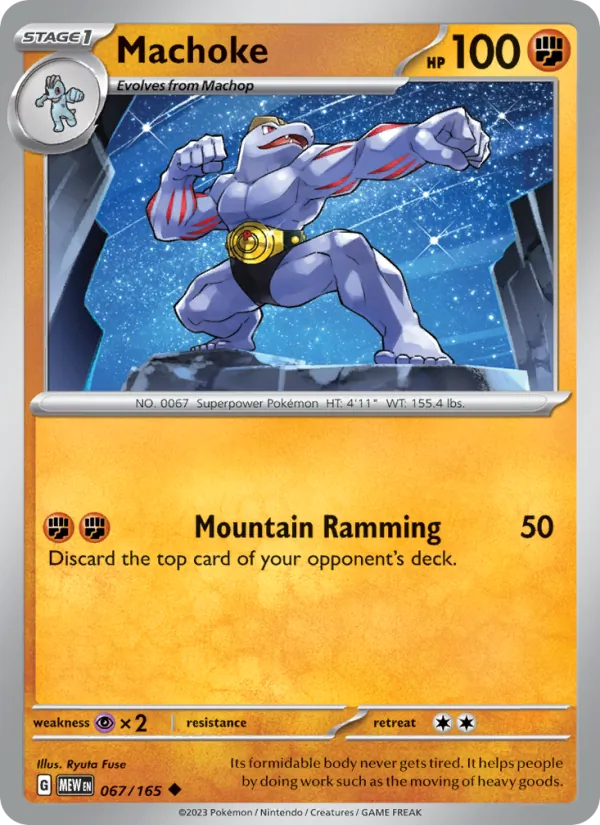 Machoke Normal 067/165 151 Pokémon Card