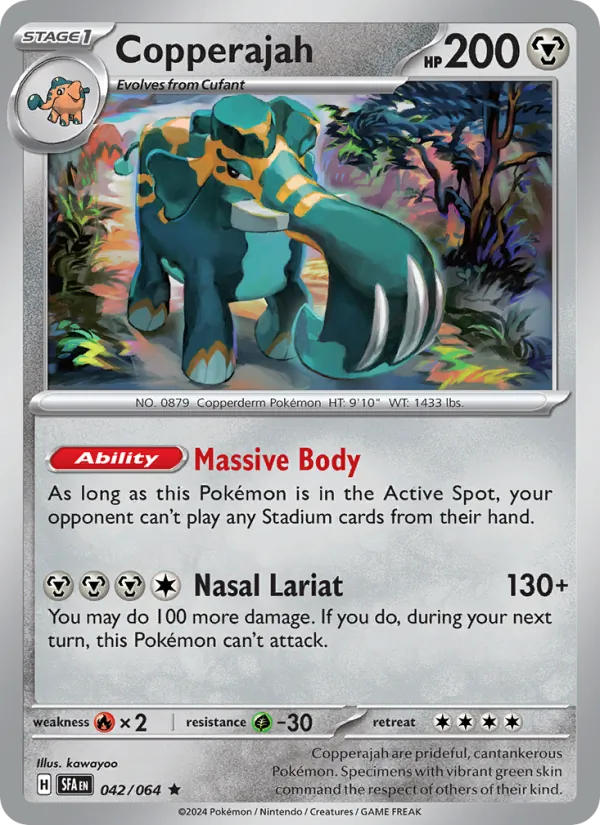 Copperajah Holo 042/64 Shrouded Fable Pokémon Card