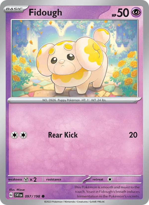 Fidough Non-Foil 097/198 Scarlet & Violet Pokémon Card