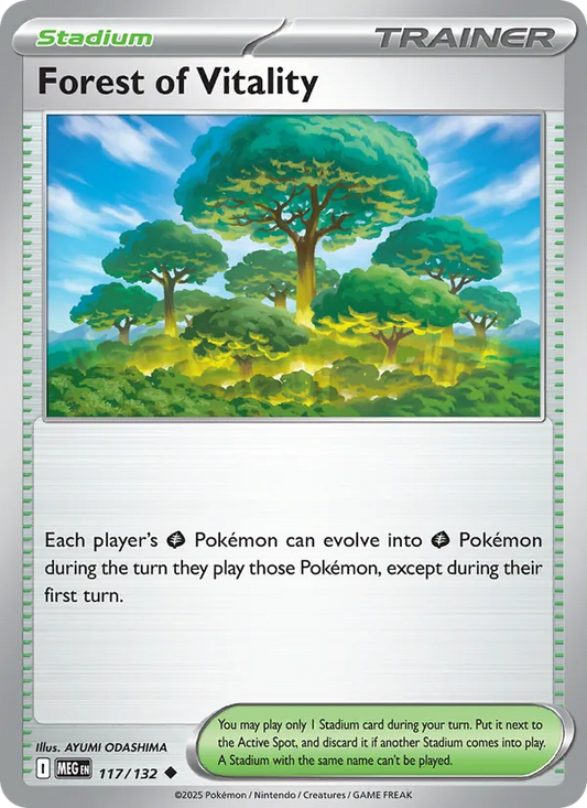 Forest of Vitality Normal 117/132 Mega Evolution Pokémon Card