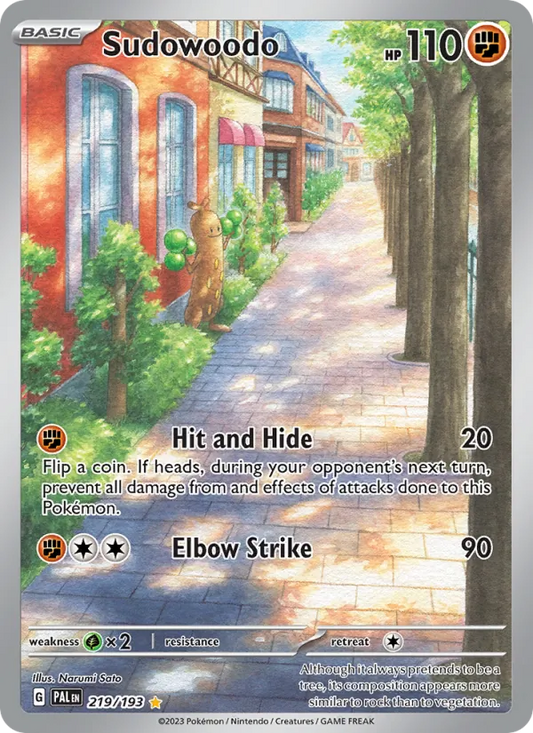 Sudowoodo Holo 219/193 Paldea Evolved Pokémon Card