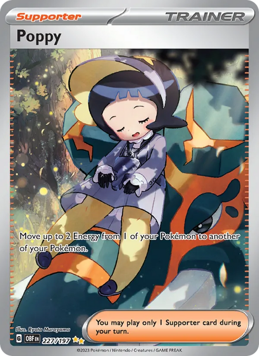 Poppy Holo 227/197 Obsidian Flames Pokémon Card