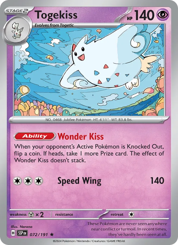 Togekiss Holo 072/191 Surging Sparks Pokémon Card