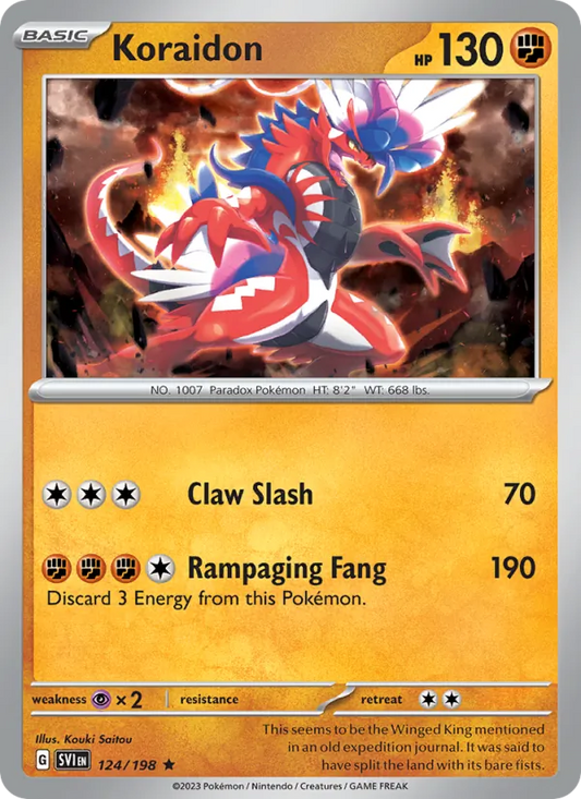 Koraidon Holofoil 124/198 Scarlet & Violet Pokémon Card