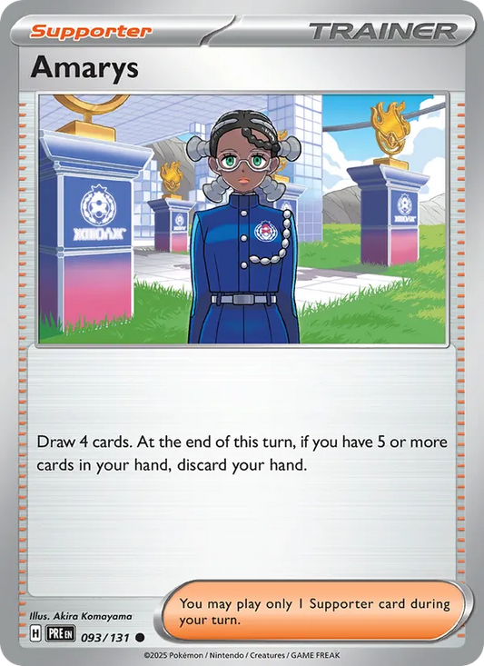Amarys Normal 093/131 Prismatic Evolutions Pokémon Card