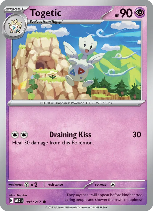 Togetic Normal 081/217 Ascended Heroes Pokémon Card